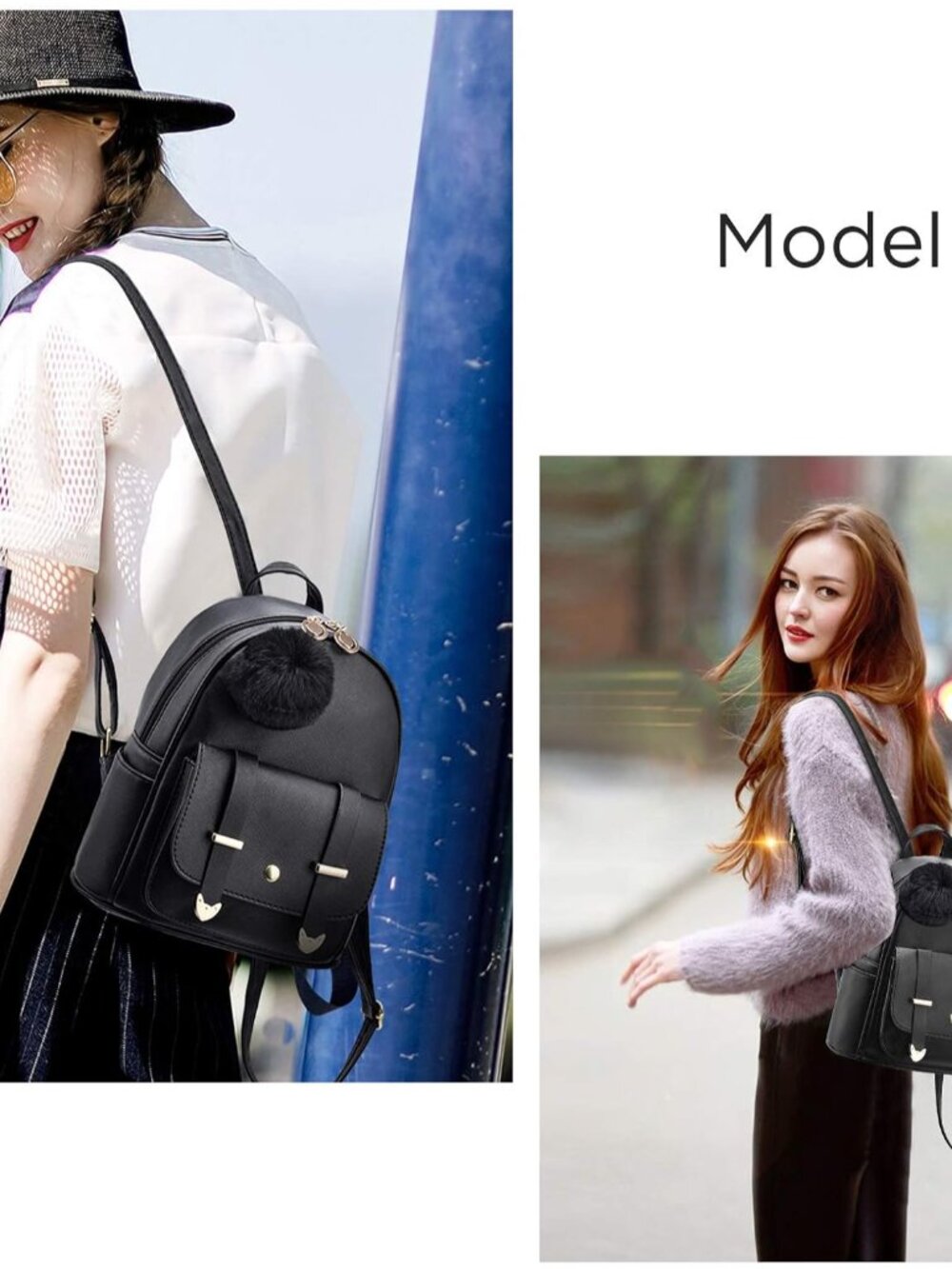 Girls Fashion Backpack Mini Backpack Purse for Women Teenage Girls Purses PU Lea View 6